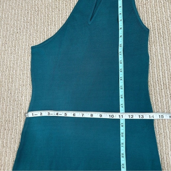 Torn By Ronny Kobo Fina Knit Teal One Shoulder Dress - Picture 14 of 15